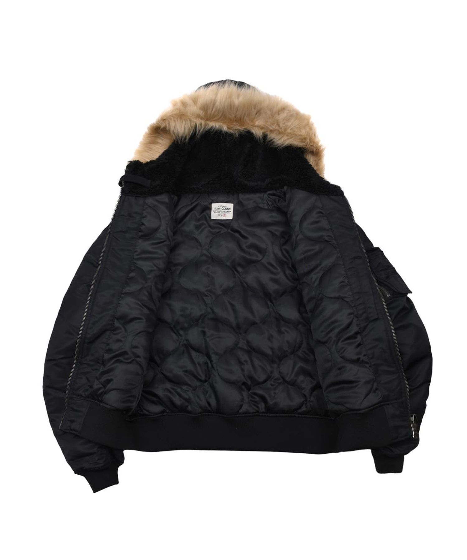 新品　Tim Comix パッチドMA-1フーディッドデッキジャンパー 新品 Tim Comix パッチドMA-1フーディッドデッキジャンパー