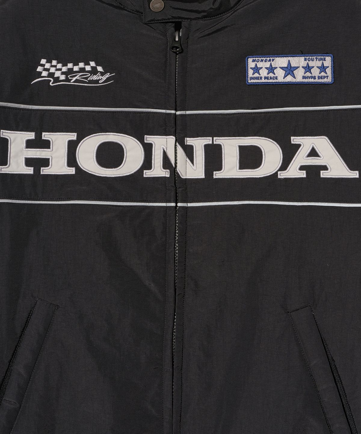 핍스 모터사이클(PHYPS MOTORCYCLE) Piping Motorcycle Blouson Jacket Black