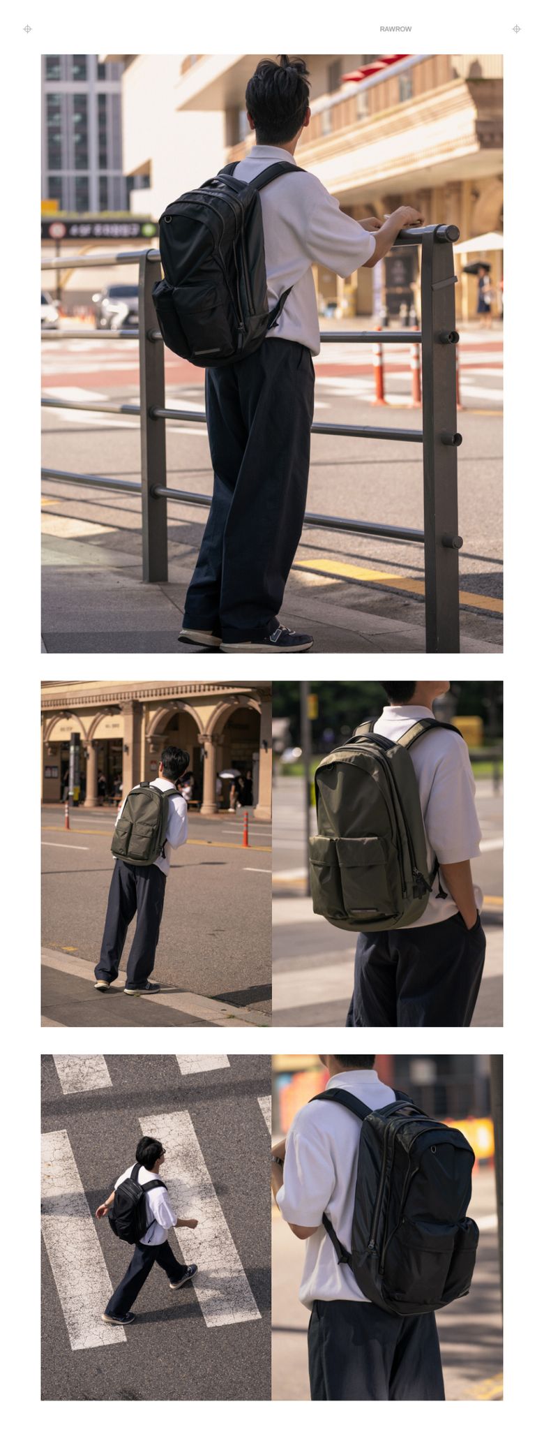 MUSINSA公式 | RAWROW シティウォーカーPROバックパック012 [2カラー] RAWROW CITY WALKER PRO BACKPACK 012 ブラック