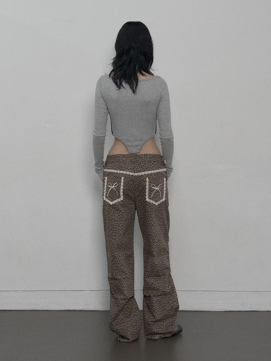 SETUP-EXE/セットアップエグゼ LEOPARD LACE PANTS MUSINSA公式 | SETUPEXE LEOPARD LACE PANTS / BEIGE