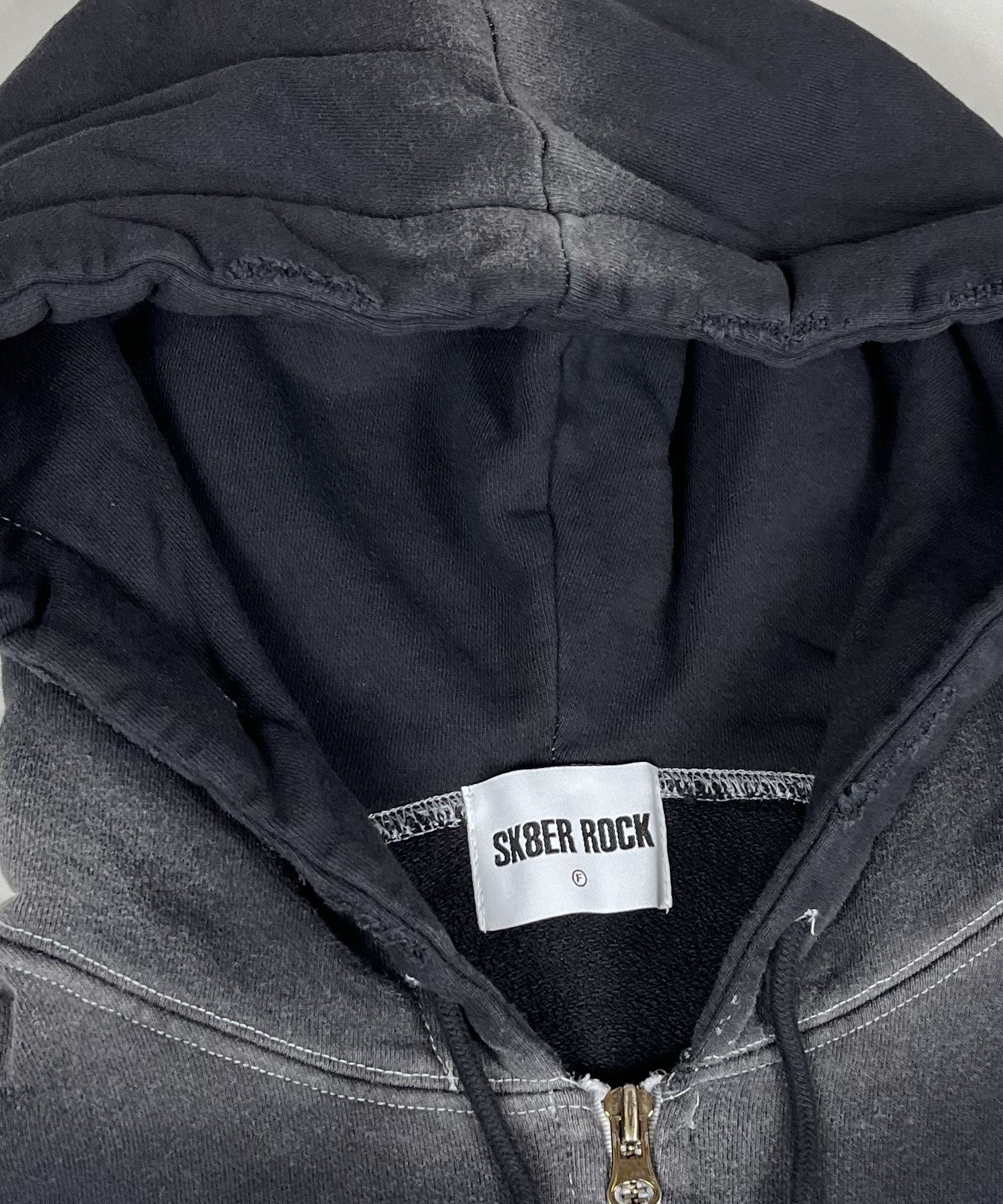 ◆SK8ERROCK Hell Heaven Cross Vintage Sweat Hood Zip-up◆ MUSINSA | SK8ER ROCK Hell Heaven Cross Vintage Sweat Hood