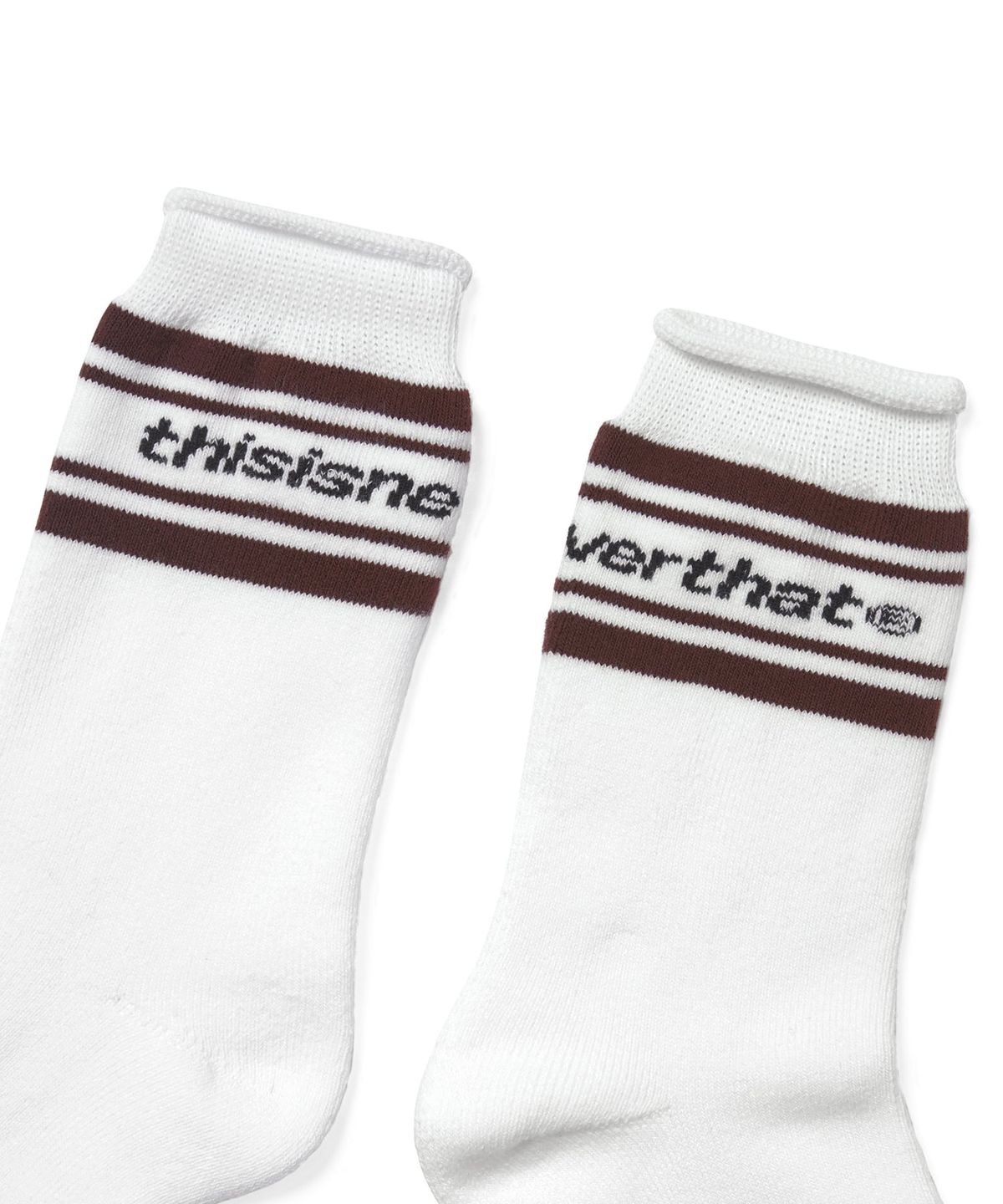 디스이즈네버댓(THISISNEVERTHAT) Striped Socks White