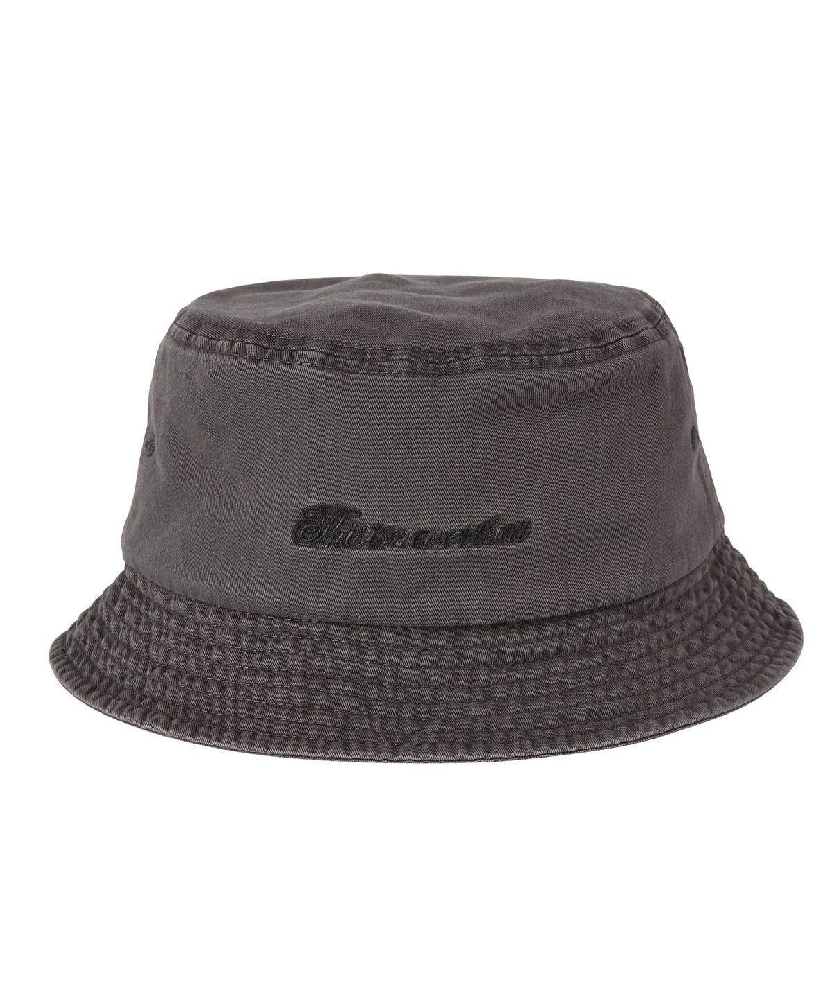 디스이즈네버댓(THISISNEVERTHAT) Overdyed SCT-Logo Bucket Hat Charcoal