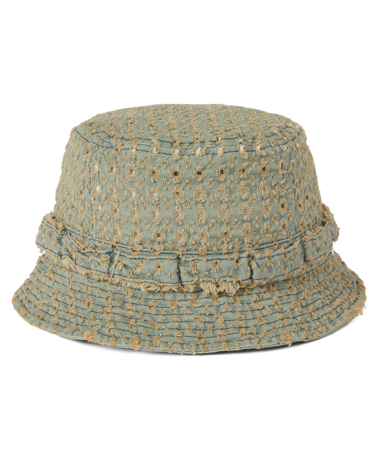 디스이즈네버댓(THISISNEVERTHAT) Damaged Denim Jungle Bucket Hat Washed Blue