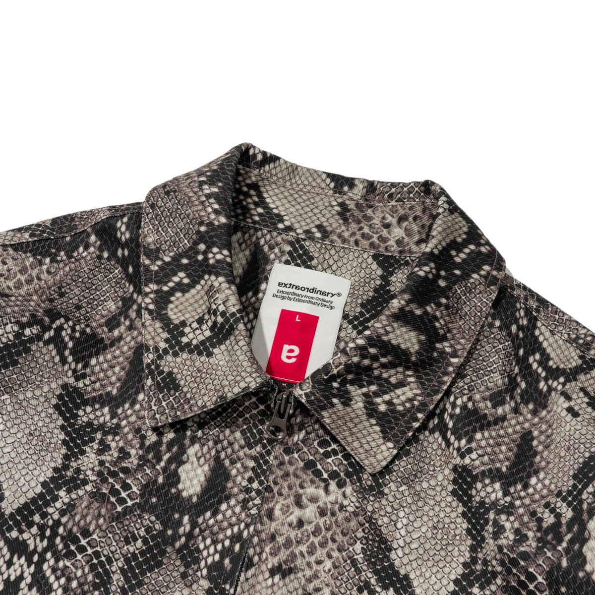 엑스트라오디너리(EXTRAORDINARY) PYTHON TRUCKER JACKET GRAY