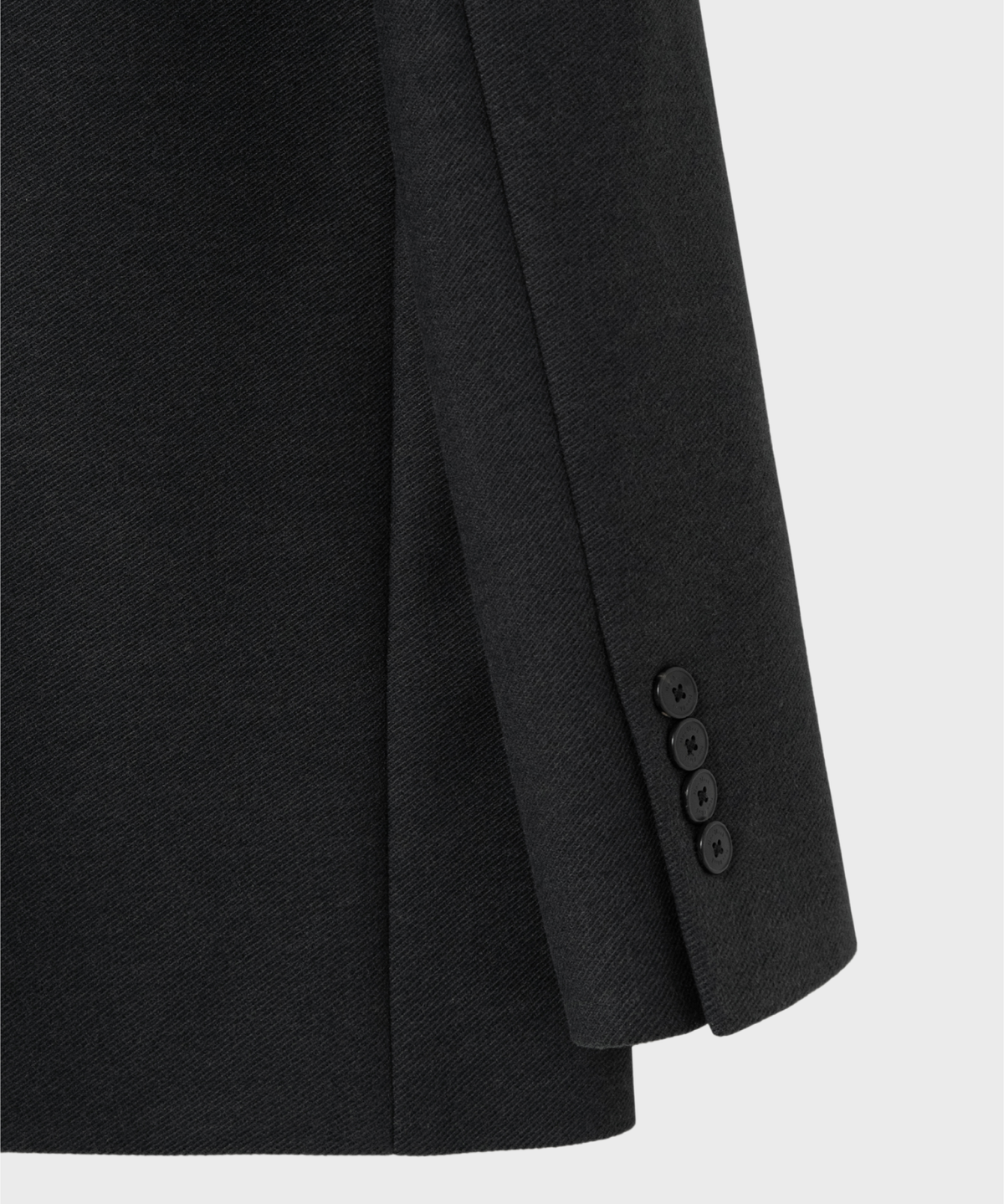 넌블랭크(NONBLANK) 세미 오버 핏 저지 블레이저_DARK GREY