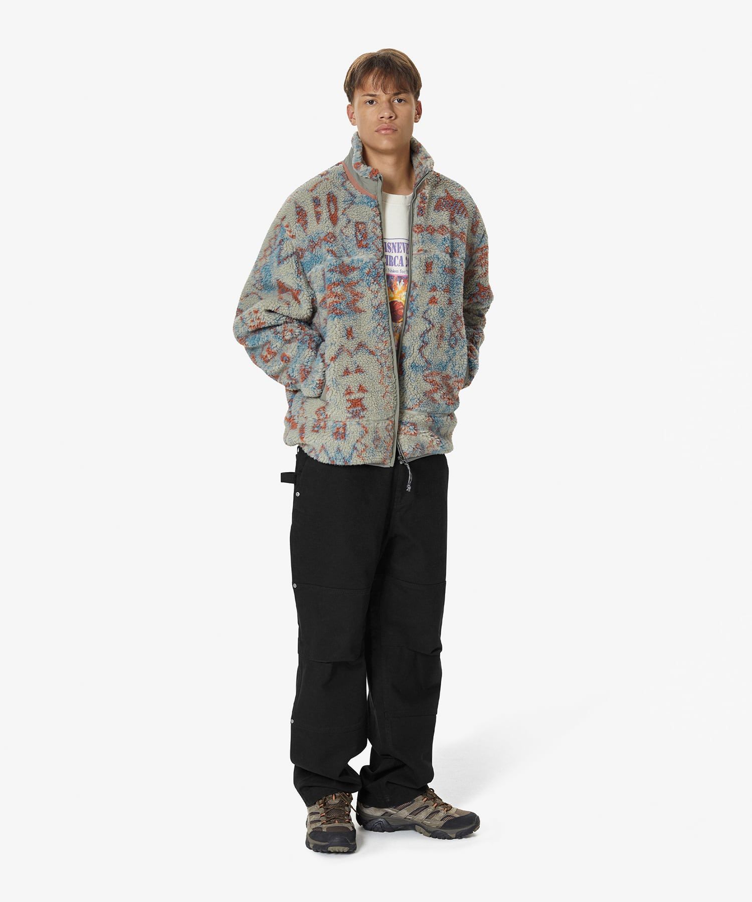 【NONCODE】TUNT ARTWORK PRINTED PANTS Arte Antwerp Flowers Allover Print Pants | AW24-044P-BLK