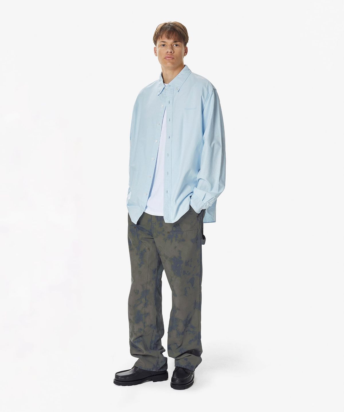 디스이즈네버댓(THISISNEVERTHAT) Bleached Double Knee Pant Blue