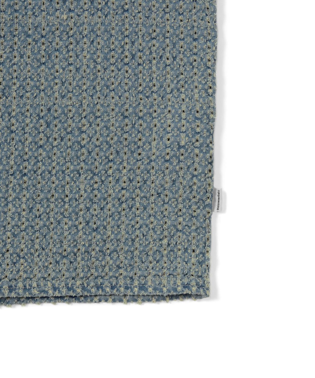 디스이즈네버댓(THISISNEVERTHAT) Damaged Denim Shirt Washed Blue