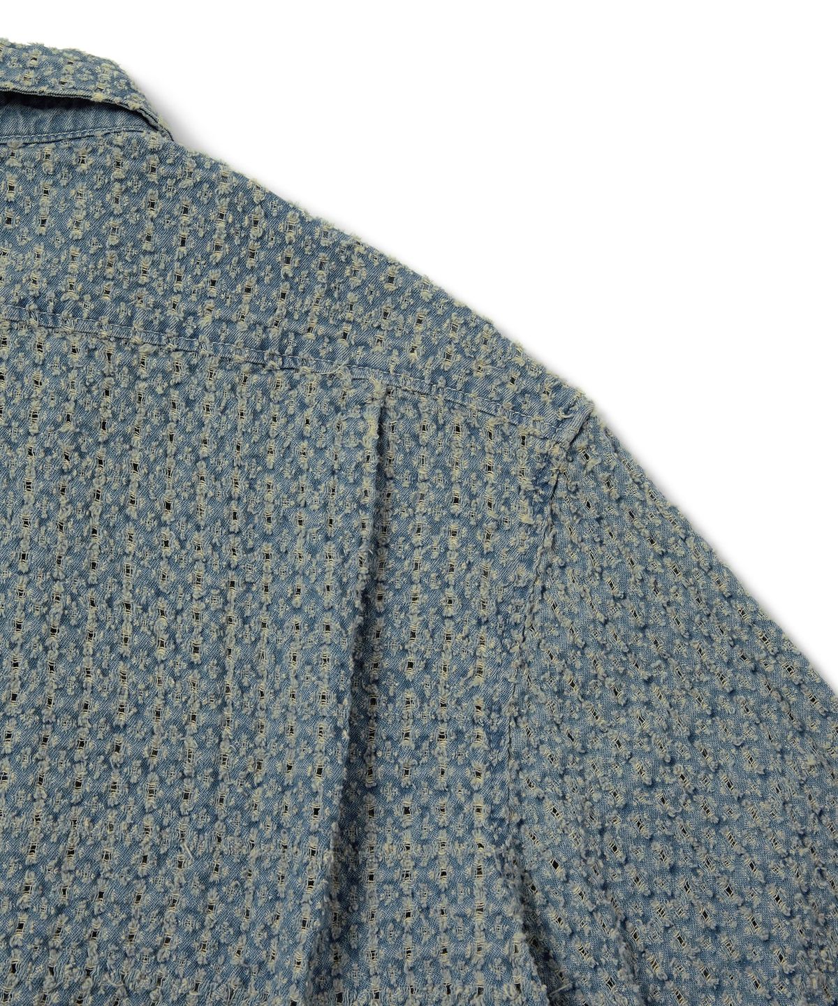 디스이즈네버댓(THISISNEVERTHAT) Damaged Denim Shirt Washed Blue