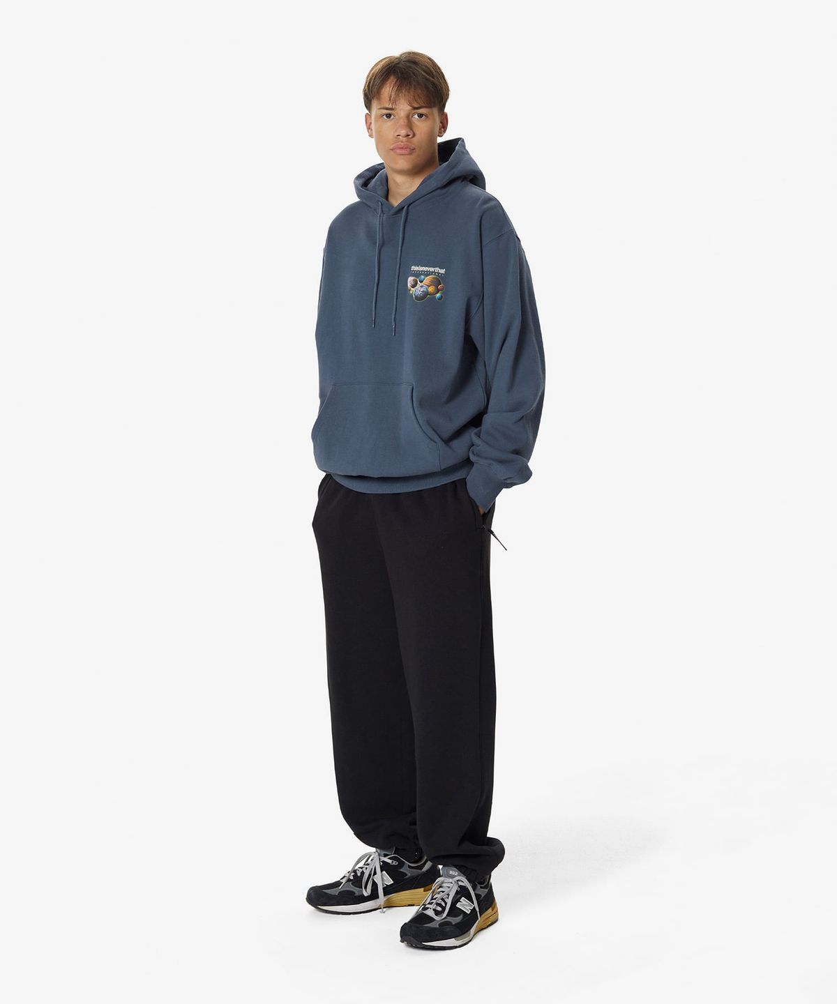 디스이즈네버댓(THISISNEVERTHAT) Solar System Hoodie Deep Water