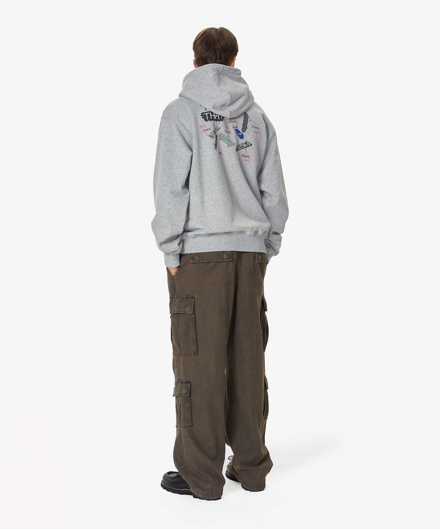 MUSINSA | thisisneverthat® THISTHAT Skate Hoodie Heather Grey