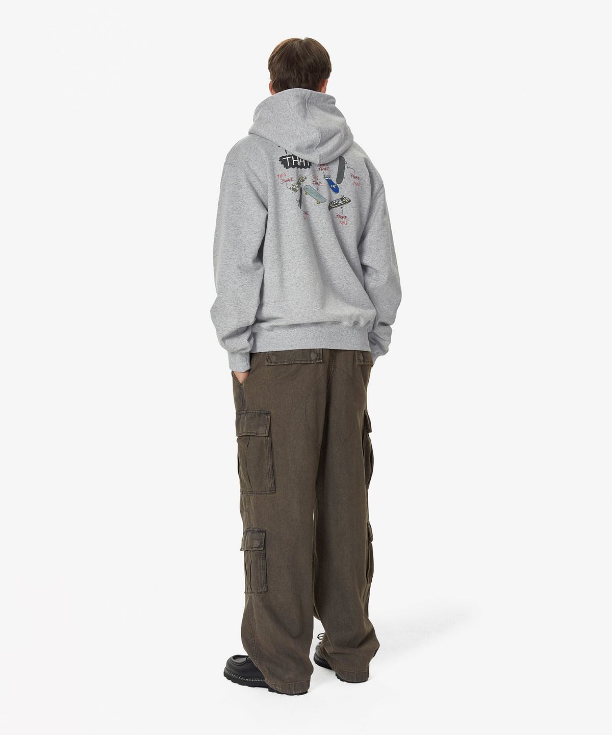 디스이즈네버댓(THISISNEVERTHAT) THISTHAT Skate Hoodie Heather Grey