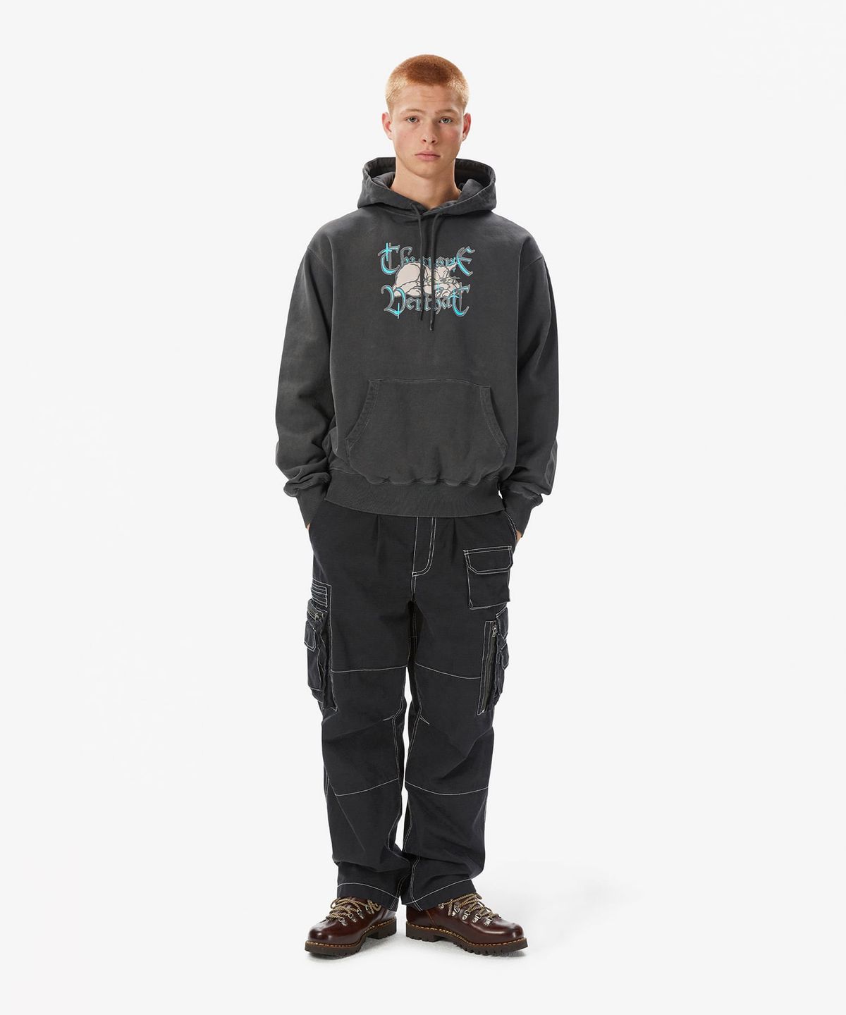 디스이즈네버댓(THISISNEVERTHAT) Sleepy Cat Hoodie Charcoal