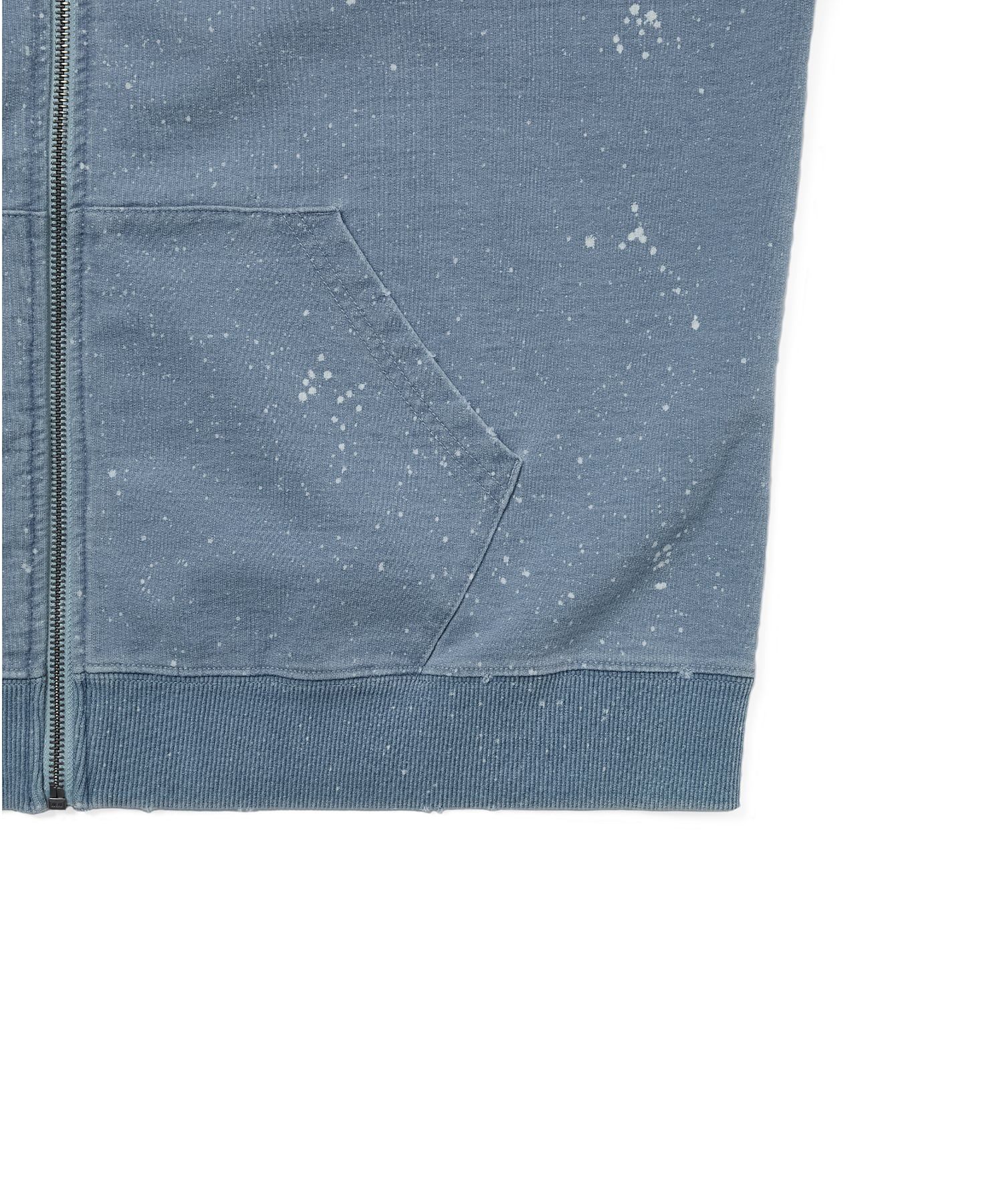 MUSINSA | thisisneverthat® Indigo Dyed Zip Up Hoodie Washed Blue