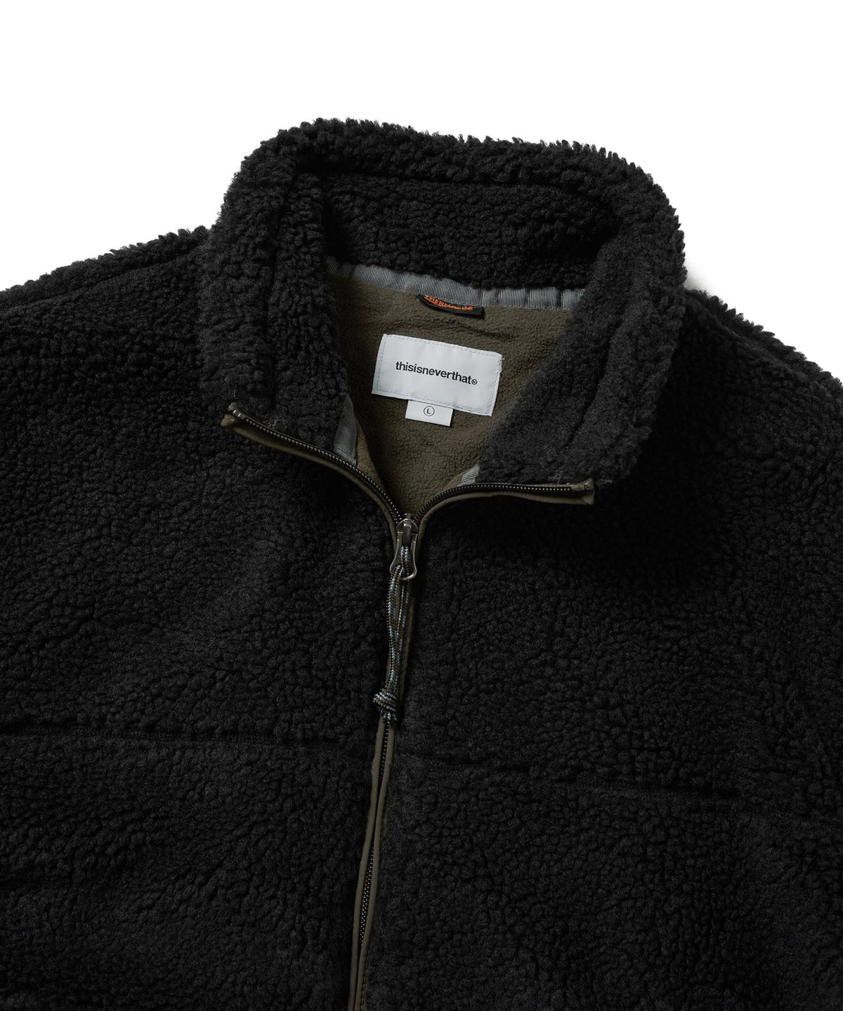 디스이즈네버댓(THISISNEVERTHAT) T Sherpa Fleece Jacket Black