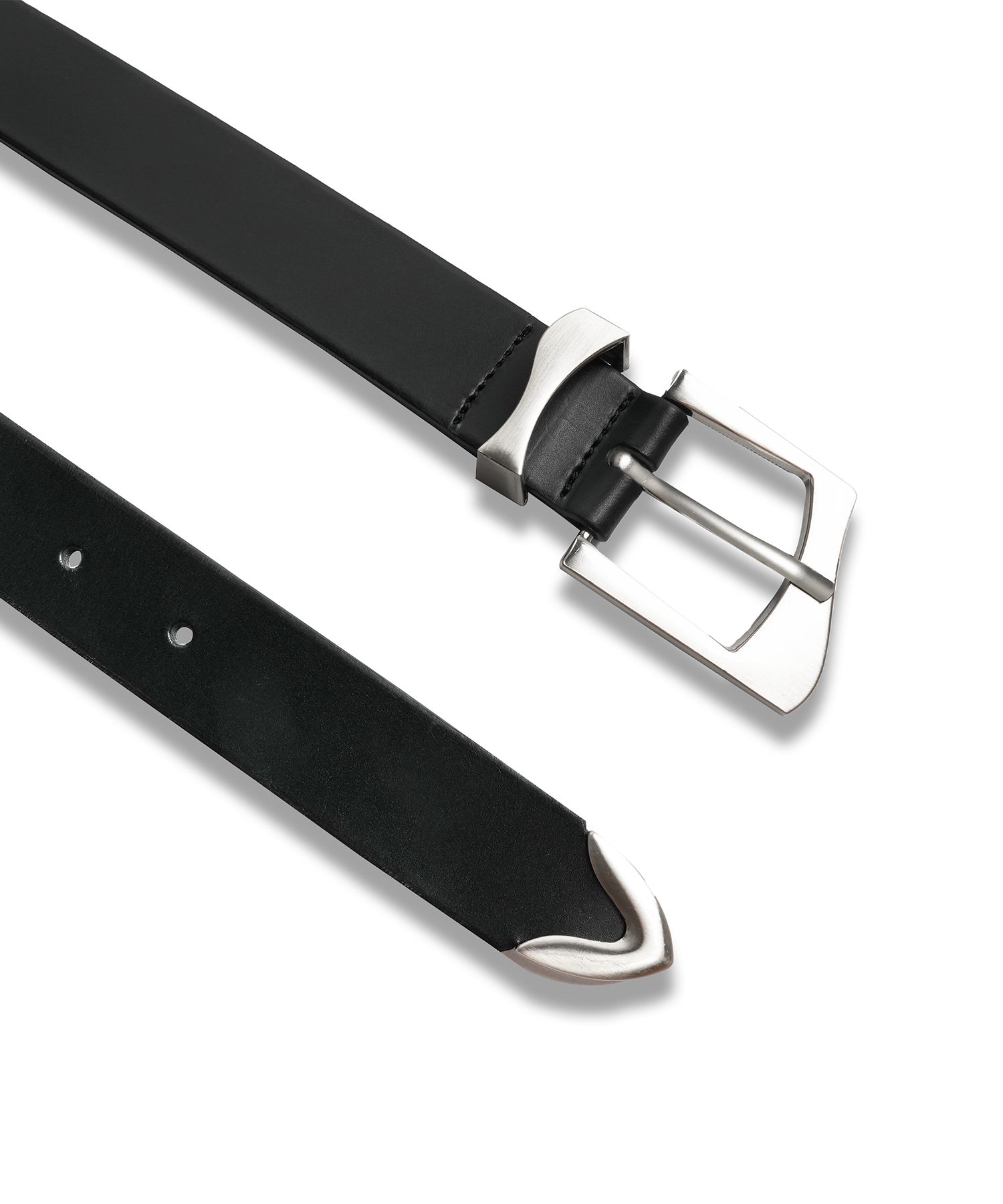 ベルト DOFFJASON Cowhide single eyelet hard leather belt BLACK DJ24 Cowhide Single Eyelet Hard Leather Belt - DOFFJASON