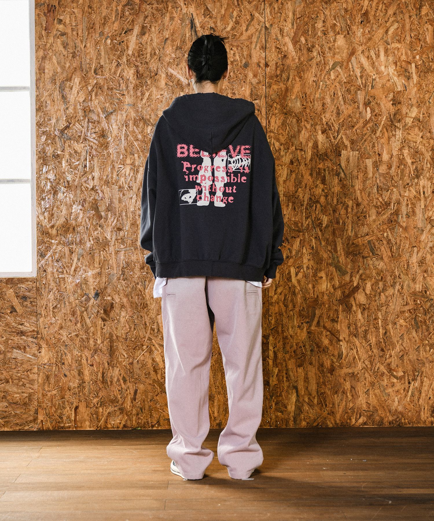 DOMINANT★韓国★Believe Vintage Bio Washing Hoodie Zip-Up MUSINSA | DOMINANT [Heavy Cotton]Believe Vintage Bio Washing
