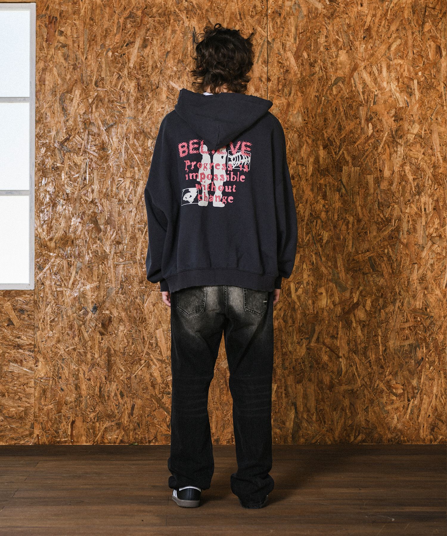 DOMINANT★韓国★Believe Vintage Bio Washing Hoodie Zip-Up MUSINSA | DOMINANT [Heavy Cotton]Believe Vintage Bio Washing