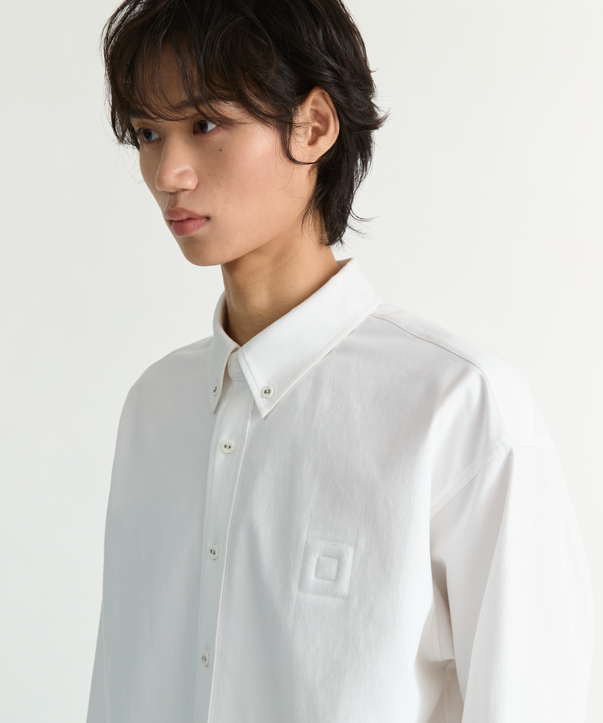넌블랭크(NONBLANK) 블랭크 옥스포드 셔츠_WHITE