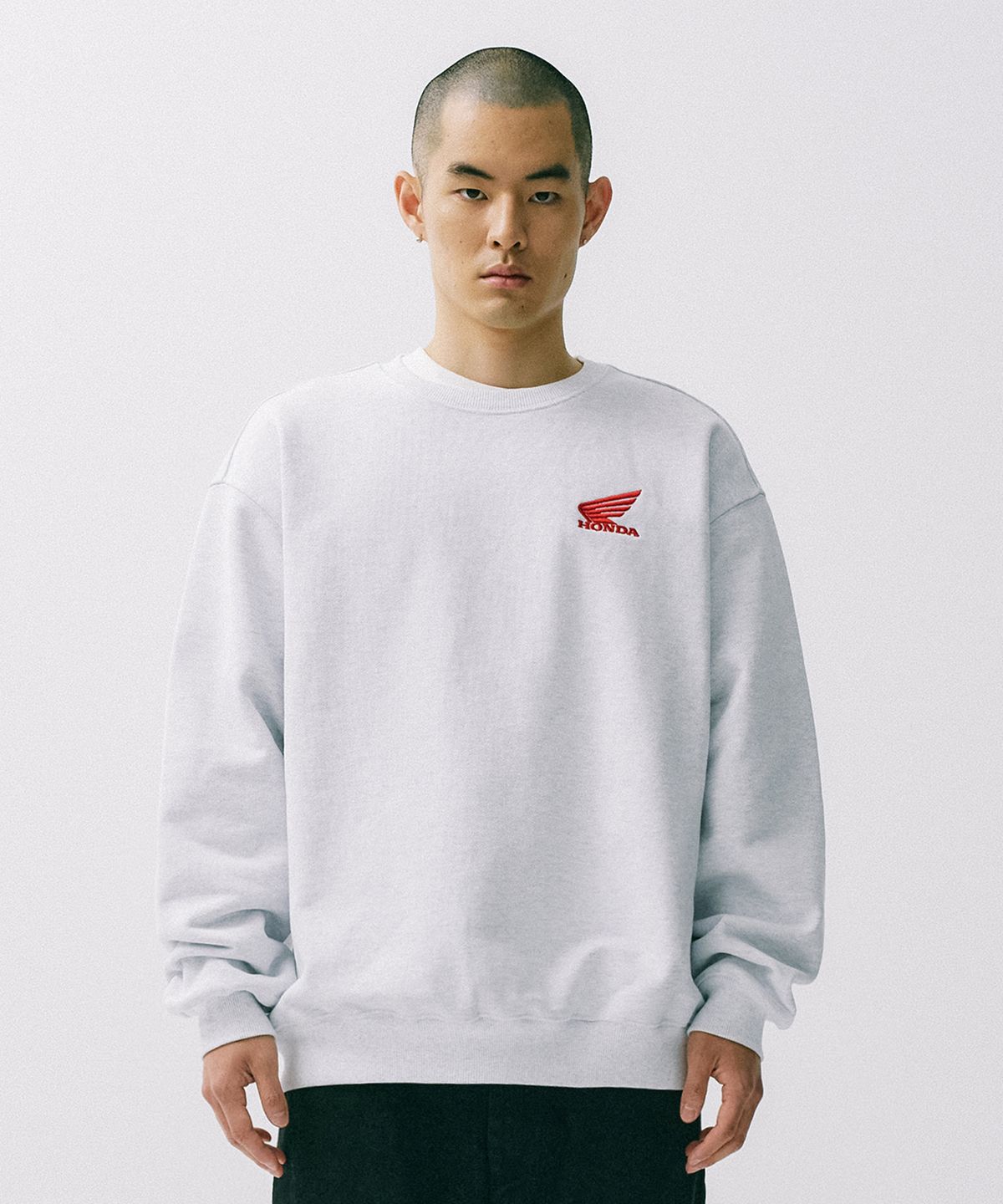 핍스 모터사이클(PHYPS MOTORCYCLE) Honda Small Wing Crewneck Black