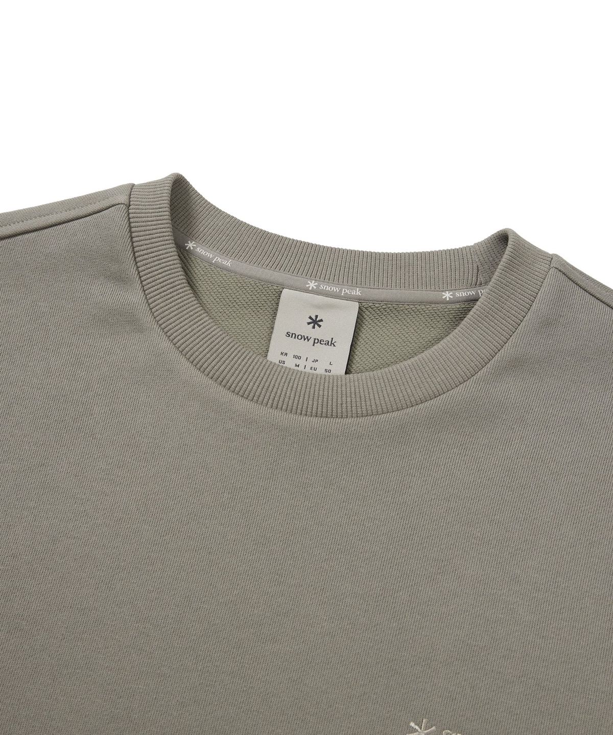스노우피크 어패럴(SNOWPEAK APPAREL) 랜드 포켓 맨투맨 (S24FMFHT60) Khaki Gray