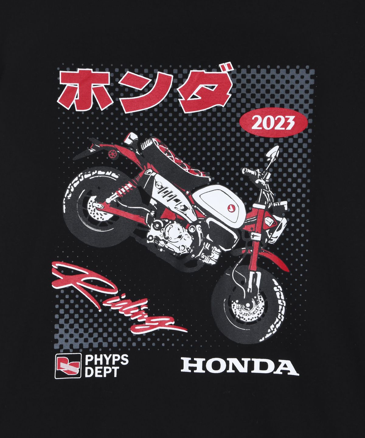 핍스 모터사이클(PHYPS MOTORCYCLE) Honda Anime Monky 125 Long sleeve_Black