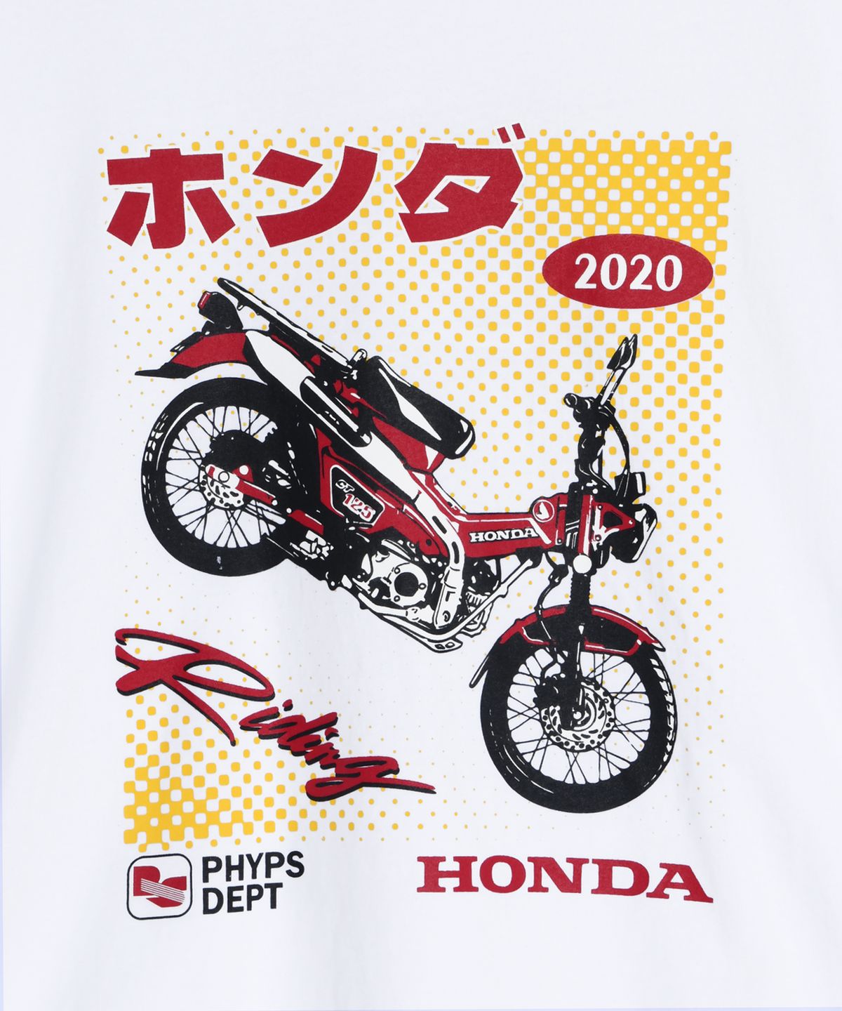 핍스 모터사이클(PHYPS MOTORCYCLE) Honda Anime Hunter Cub Long sleeve_White