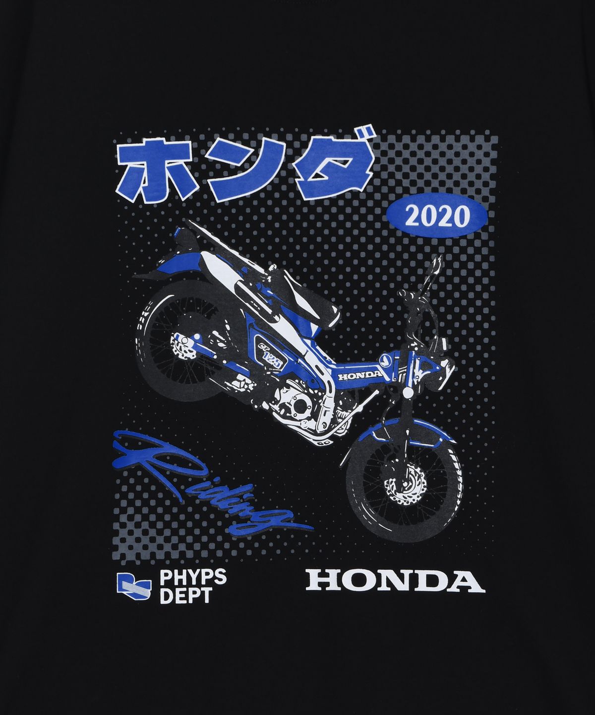 핍스 모터사이클(PHYPS MOTORCYCLE) Honda Anime Hunter Cub Long sleeve_Black