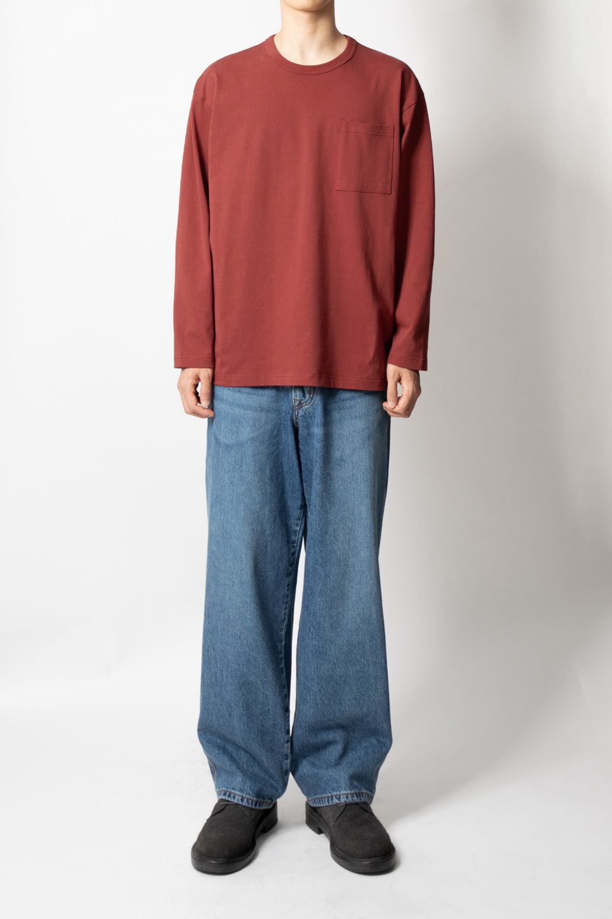 홀리선(HORLISUN) Lawrence Long Sleeve T-shirt Brick
