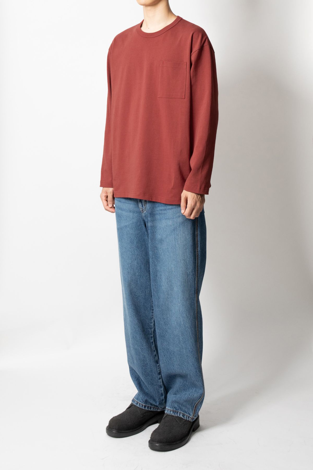 홀리선(HORLISUN) Lawrence Long Sleeve T-shirt Brick