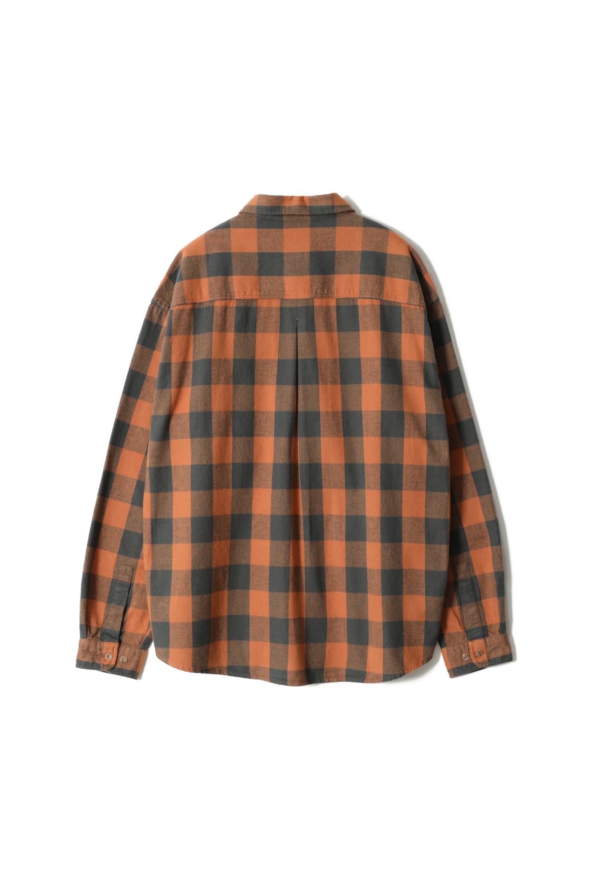 홀리선(HORLISUN) Madison Buffalo Check Shirt Orange