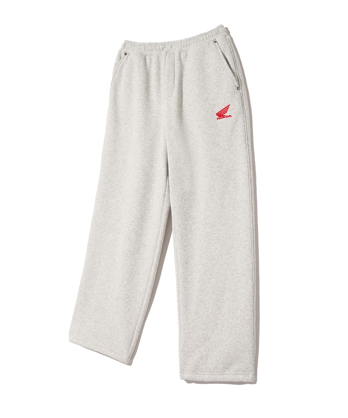 핍스 모터사이클(PHYPS MOTORCYCLE) Silky Boa Wing logo Sweat Pants_Oatmeal
