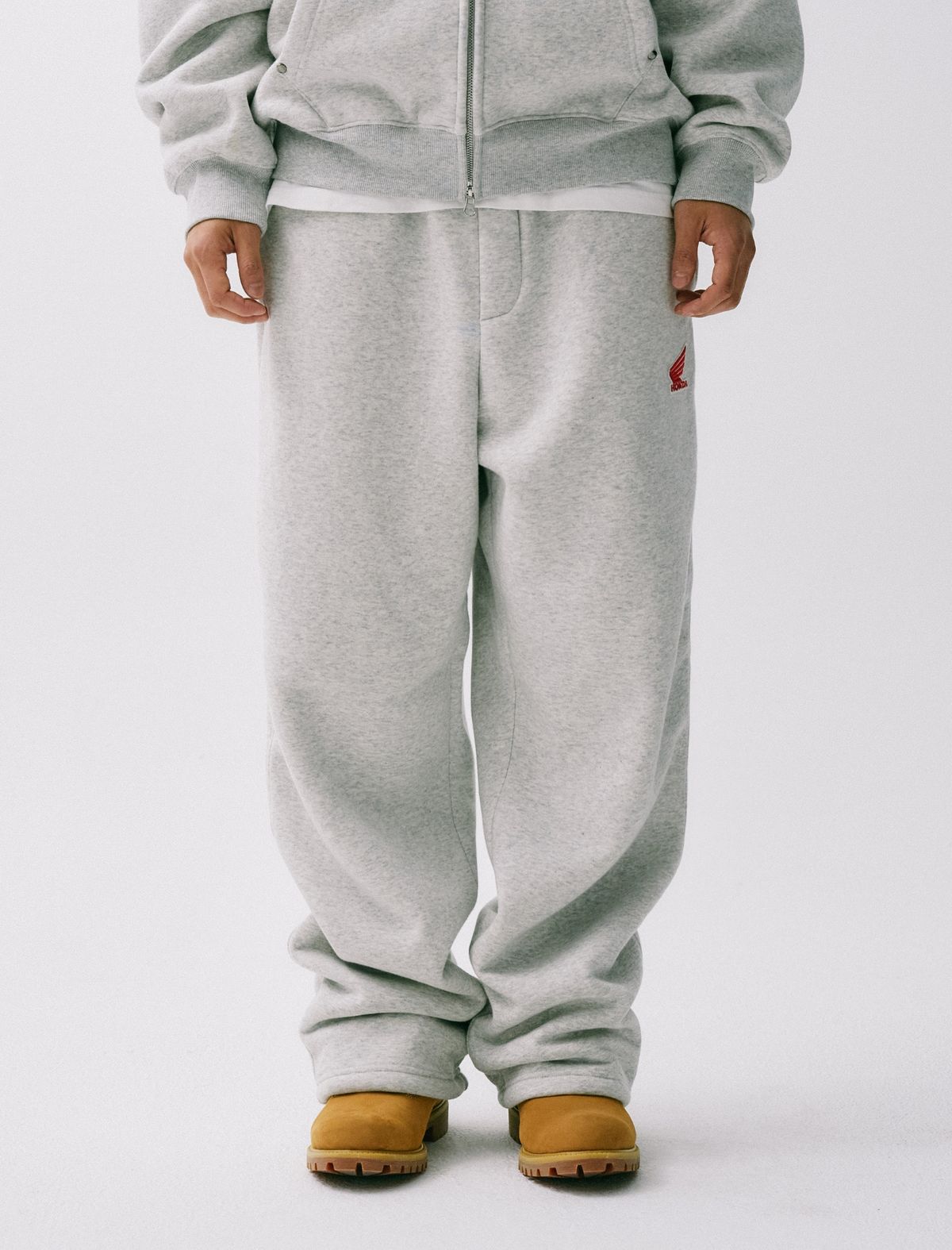 핍스 모터사이클(PHYPS MOTORCYCLE) Silky Boa Wing logo Sweat Pants_Navy