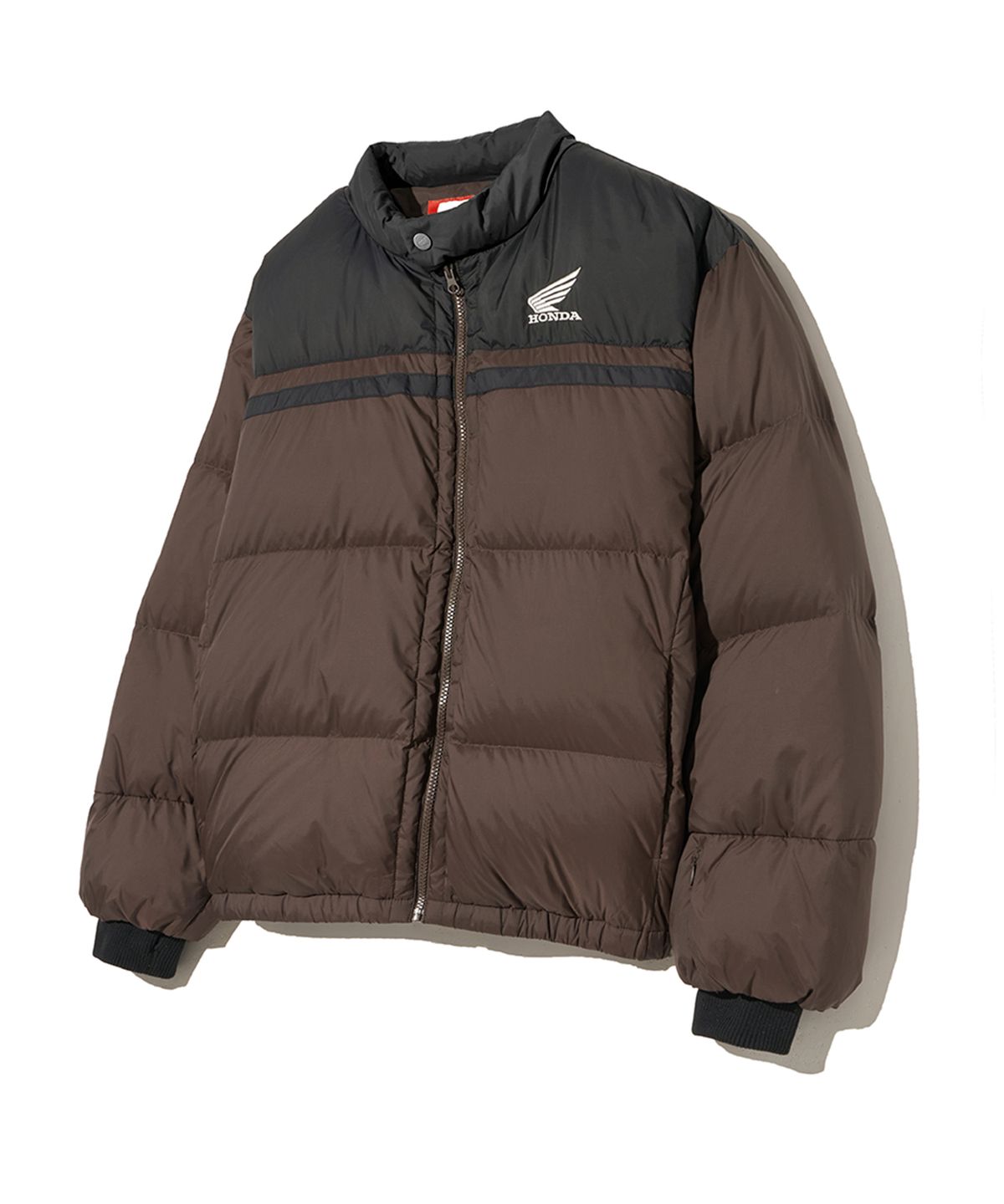핍스 모터사이클(PHYPS MOTORCYCLE) Honda Wing logo Short Puffer_Brown