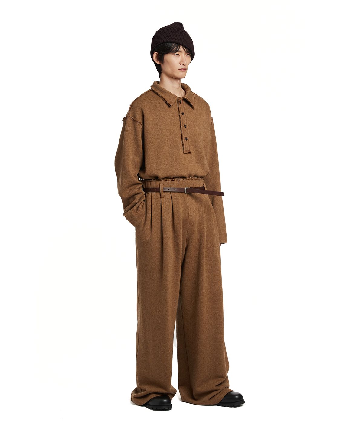 트렁크프로젝트(TRUNK PROJECT) Destroyed Lounge Pants_Brown
