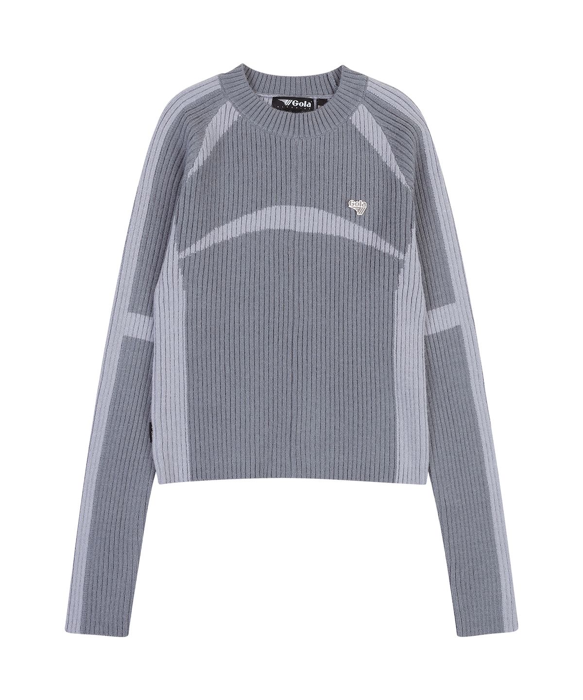 골라(GOLA) W SPORTY COLOR BLOCK KNIT PULLOVER [BLUE]