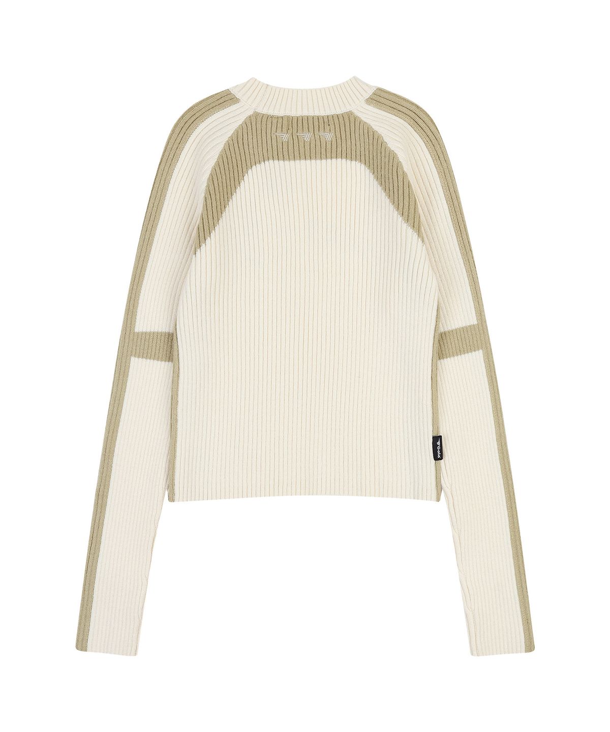 골라(GOLA) W SPORTY COLOR BLOCK KNIT PULLOVER [IVORY]