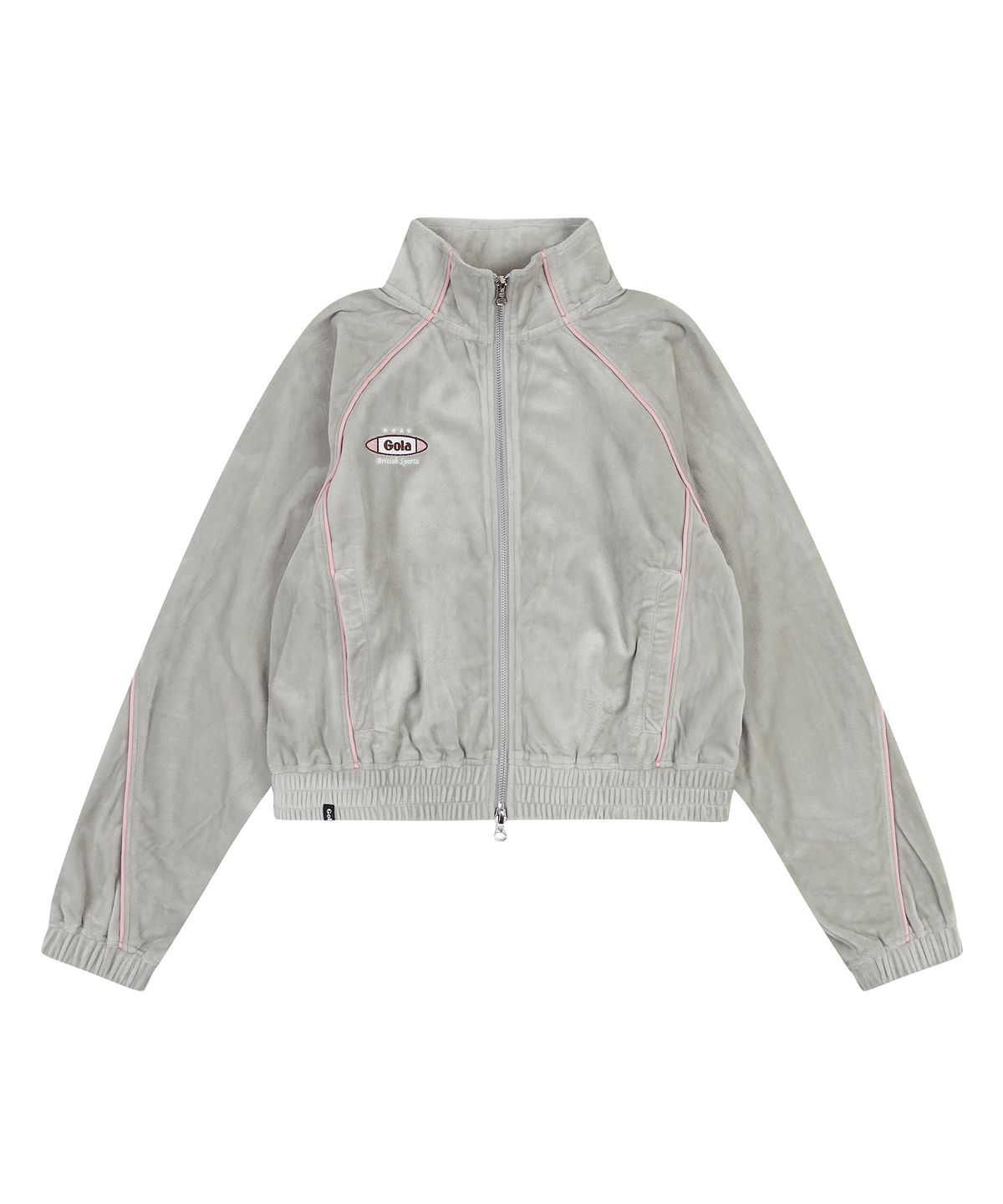 골라(GOLA) W LINE VELVET ZIP-UP [GRAY]