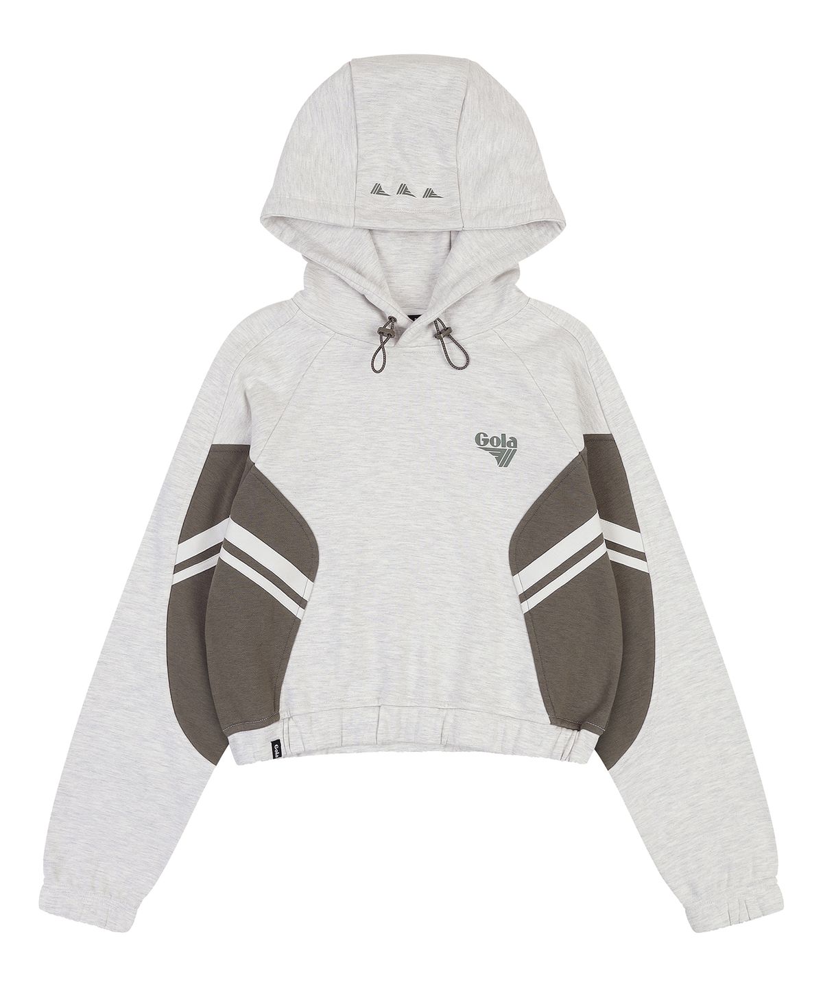 골라(GOLA) W TRACK BLOCK SWEAT HOODIE [OATMEAL]