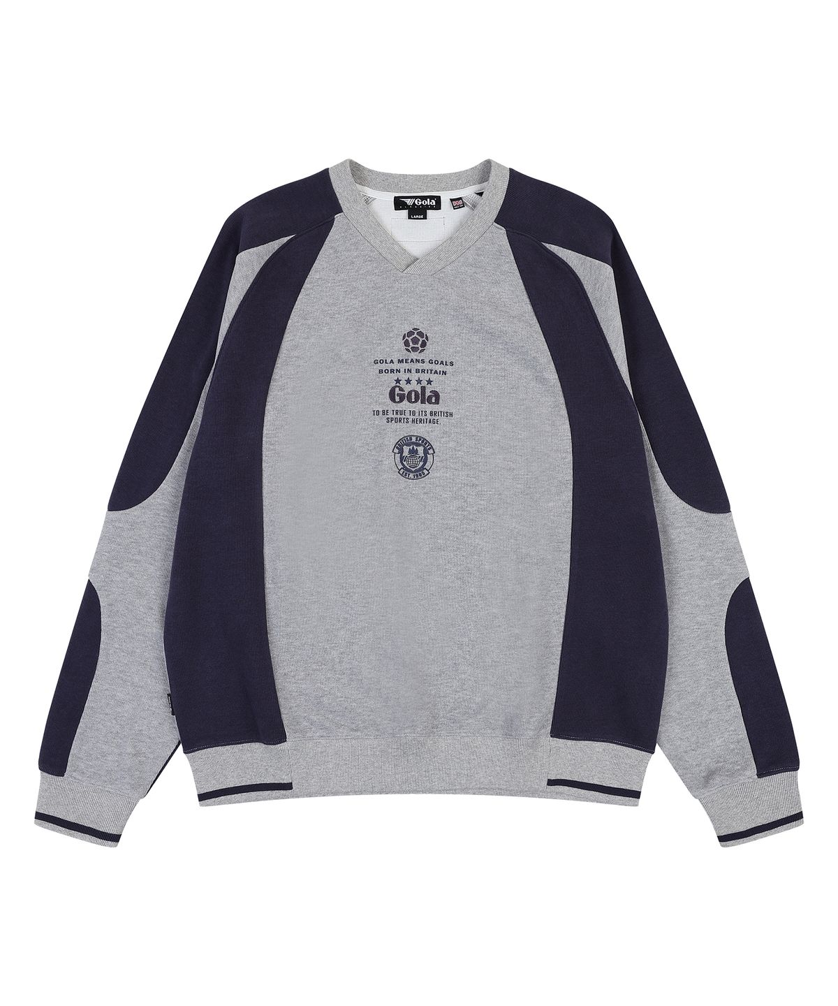 골라(GOLA) COLOR BLOCK SWEAT SHIRTS [GRAY]