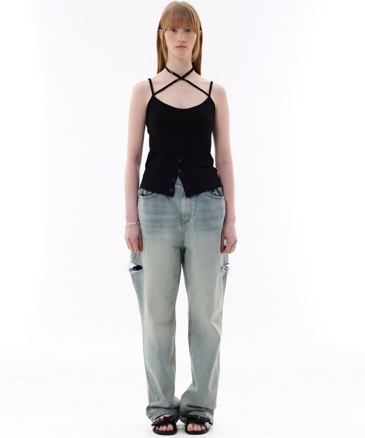 아리킴(ARIKIM) EVAN SLEEVELESS TOP / BLACK