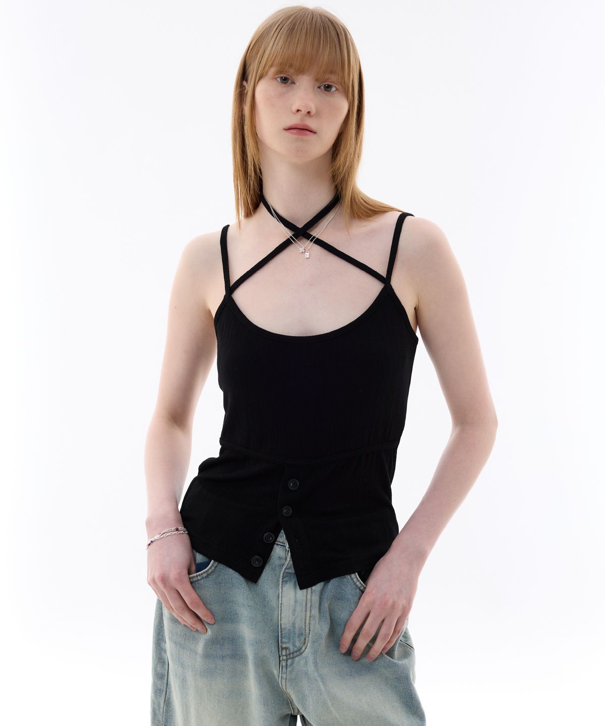 아리킴(ARIKIM) EVAN SLEEVELESS TOP / BLACK