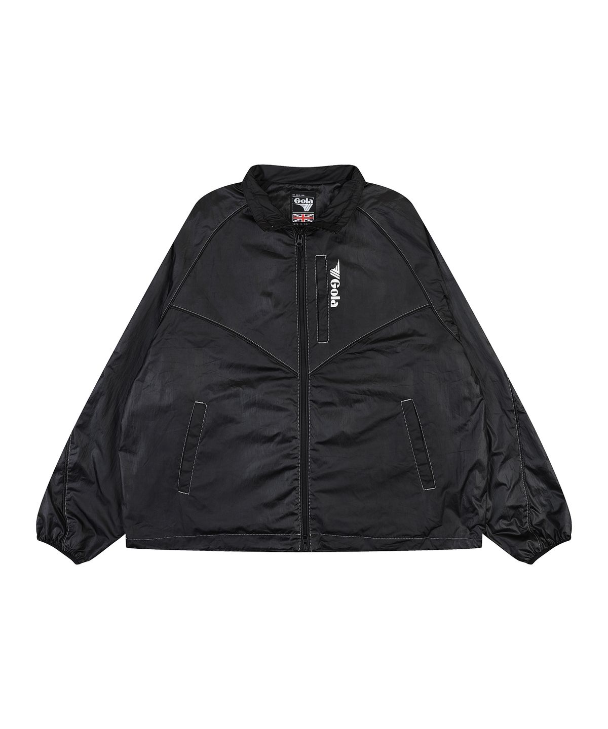 골라(GOLA) GLOSSY WOVEN JUMPER [BLACK]