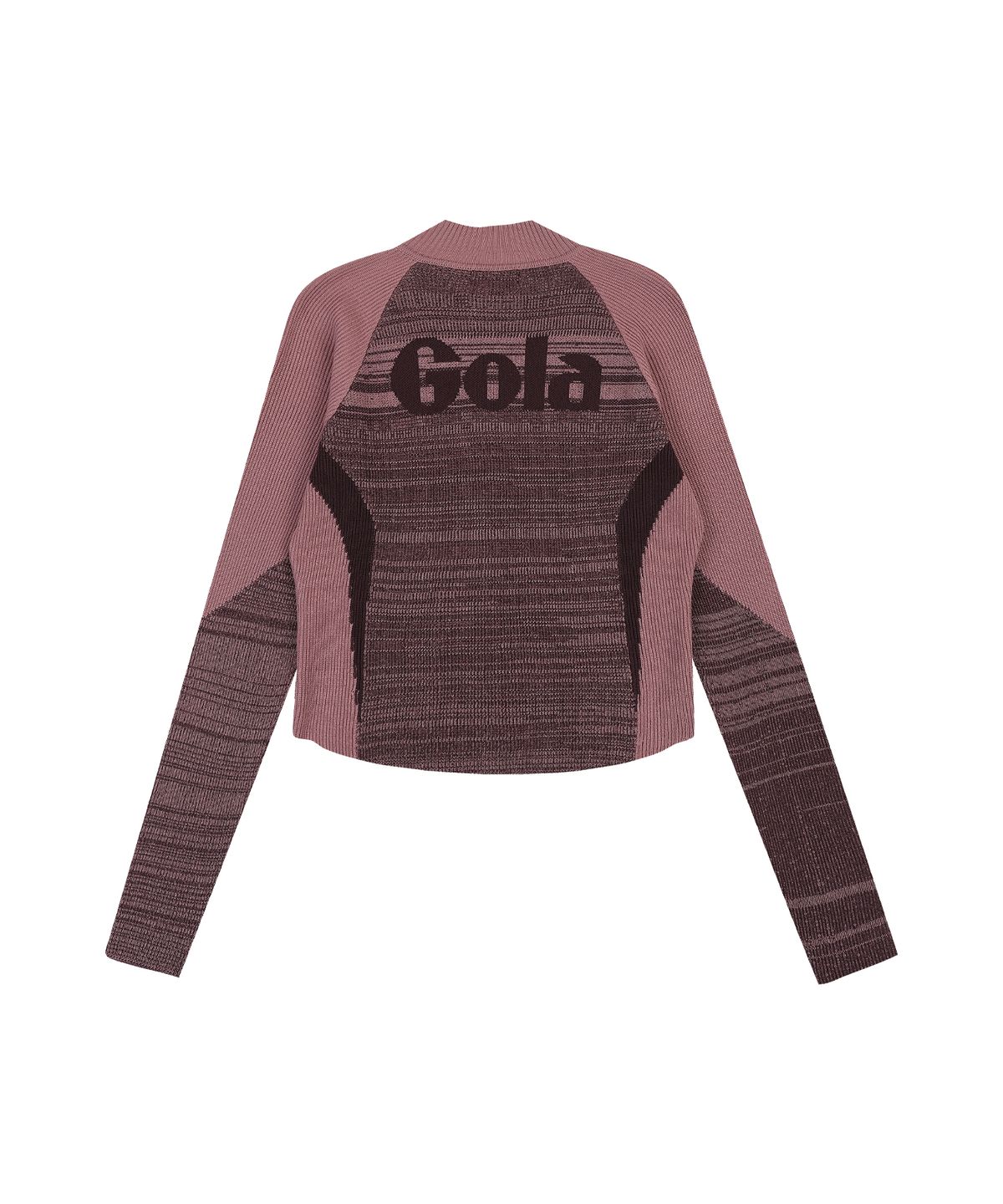 골라(GOLA) W SPORTY COLOR BLOCK KNIT ZIP-UP [PINK]