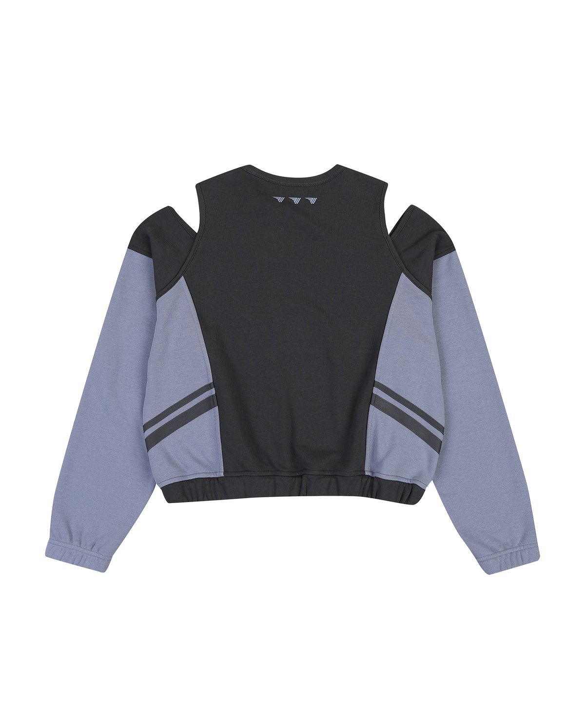골라(GOLA) W TRACK BLOCK SWEAT CUT-OFF TOP [CHARCOAL]