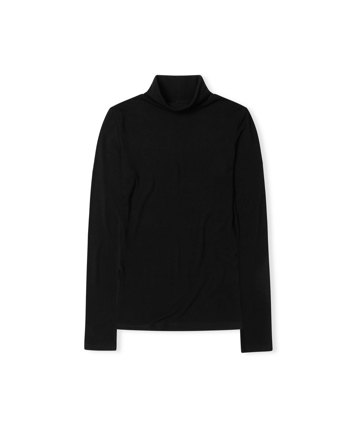 레더리(LEATHERY) 슬릿 터틀넥 탑 [3COLOR]
