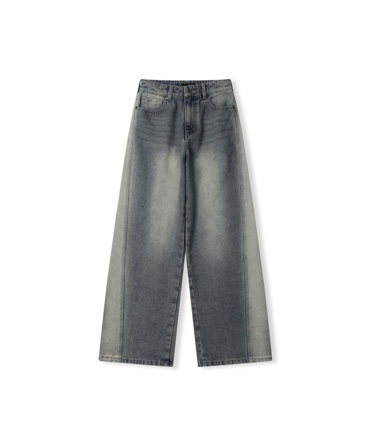레더리(LEATHERY) 워시드 와이드 데님 팬츠 [BLACK]