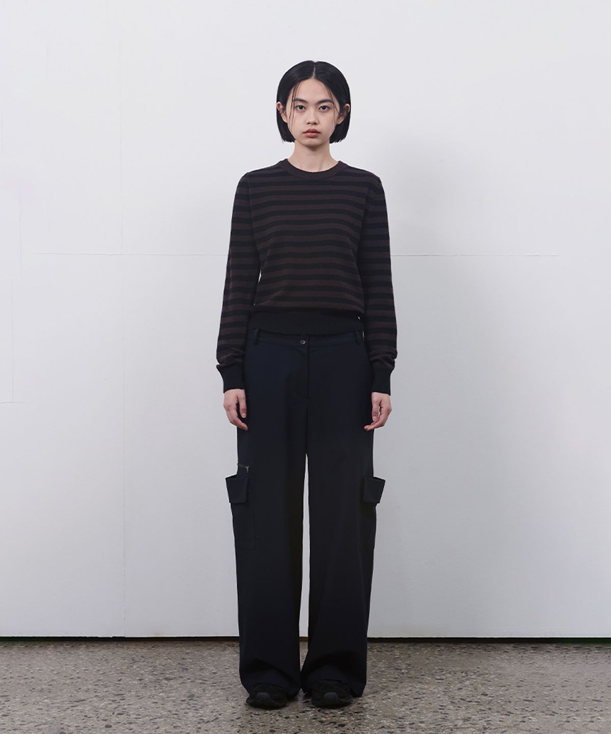 오헤시오(OHESHIO) WIDE POCKET SLACKS, DARK NAVY