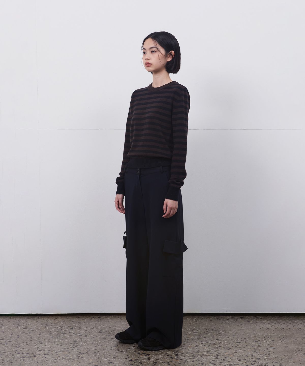 오헤시오(OHESHIO) WIDE POCKET SLACKS, DARK NAVY